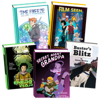 An image showing a collection of books for KS1 and KS2 from Serial Mash by 2Simple Ltd